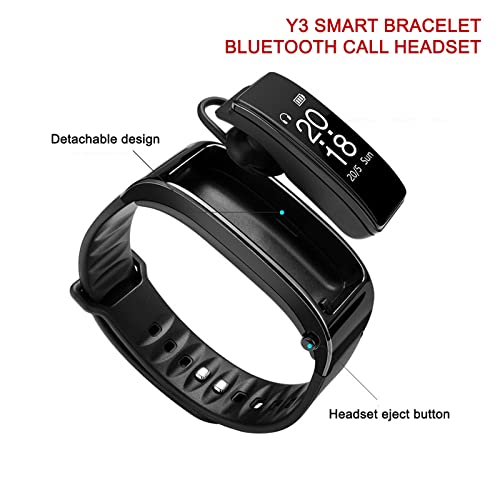 #4tW177 Y3P Smart Bracelet Bluetooth Headset 2 in 1 Heart Rate Men's and Women's Sports Watch Pedometer