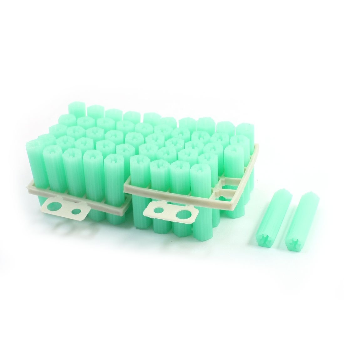 Qtqgoitem Plastic Expansion Wall Screw Anchor Fluted Pair 25 in 1 Green (model: 3af 91a 2fd 5cb a97)