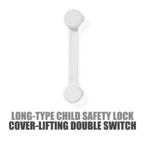 Eiarrnp Cabinet Lock Latch - Baby Proofing Cabinet Locks for Child Safety for Cabinet Doors, Fridge, Drawers, Toilet Seat, Dishwasher, Cupboard - No Drilling with Strong Adhesive Tape, 12-Pack, White