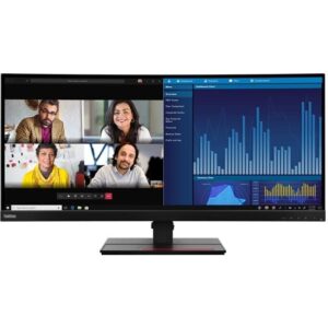 Lenovo ThinkVision P34W-20 34" UW-QHD Curved Screen WLED LCD Monitor - 21:9 - Raven Black - 34" Class - (IPS) Technology - 3440 x 1440 -1.07 Billion Colors - 300 Nit - (Renewed)