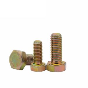 (50pcs) Full Teeth Carbon Steel zinc Plating Outer Hexagonal Bolt,Suitable for Mechanical Fixed Electrical.M6x60mm