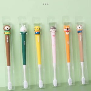 6 Packs Children's toothbrushes Super Soft Cute Animal Children's toothbrushes, Animal Companion Brushing, Boys and Girls Toddler toothbrushes - Suitable for Ages 6 and up