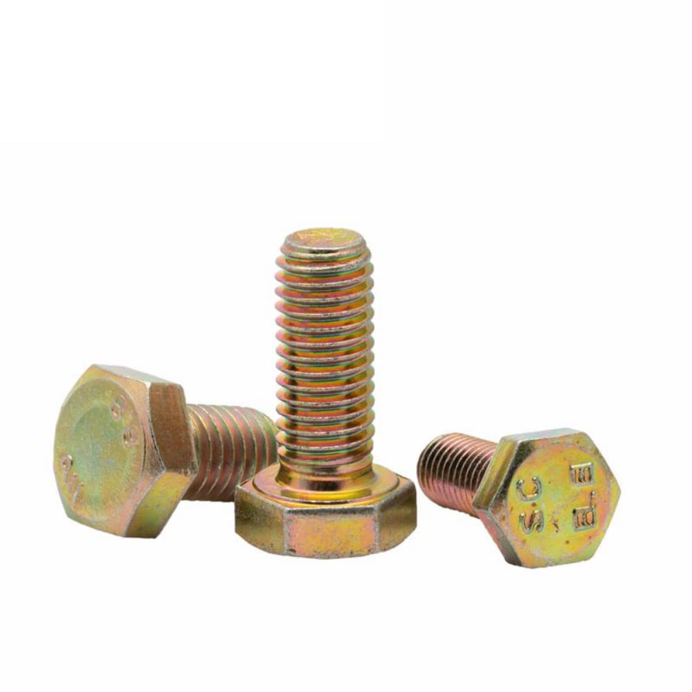 (50pcs) Full Teeth Carbon Steel zinc Plating Outer Hexagonal Bolt,Suitable for Mechanical Fixed Electrical.M6x60mm