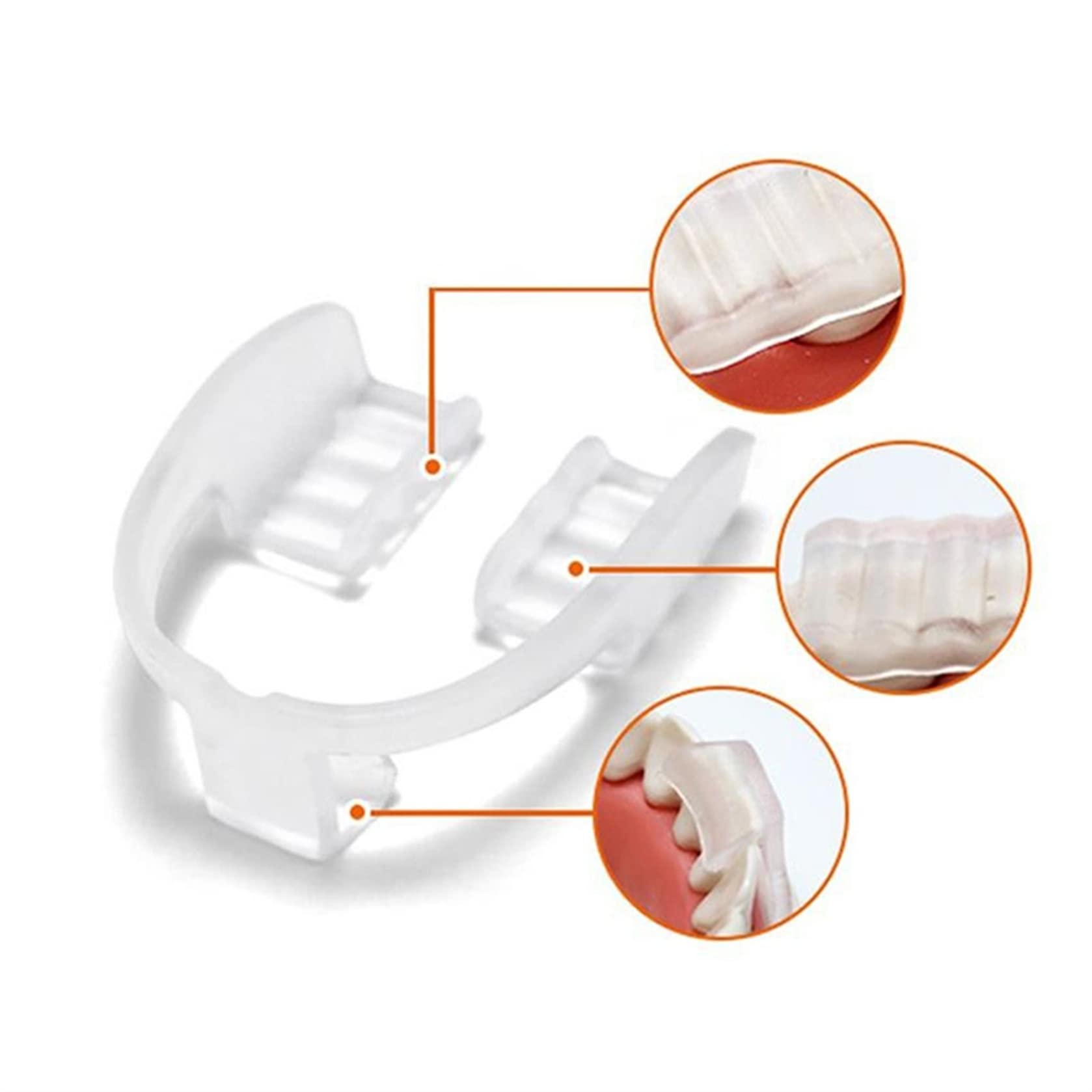 Ellylian Bite Guard for Teeth Clenching Nighttime Mouth Guard Kids Sleep Teeth Guards for Upper and Lower Jaw Night Grinding Teeth Guard Comfortable Transparent Dental Guards