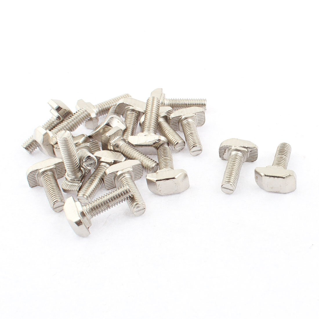 Qtqgoitem M6 x 20mm T Slot Drop-in Stud Sliding Bolt Screw 20pcs Silver Tone (model: 731 ef7 ac1 4ac 8e0)