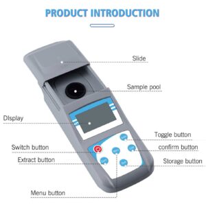 Handheld Digital Turbidity, with Backlit LED Display, High Accuracy Clear Display, Exquisite Workmanship, Portable Turbidimeter for Swimming, Laboratory, Water Works