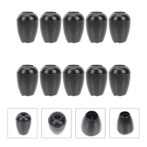 10pairs Replaceable Hospital Tip Earbuds Ear Replacement Buds Parts Ear- Universal Black - Sealing Supplies Earplugs Accessories for