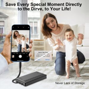 ySky 2TB External Hard Drive for iPhone & iPad,MacBook,Windows Computer,USB C Android Phones:Photo Stick USB Flash Drive to Backup Photo| Video | Music| File(MFi Certified)