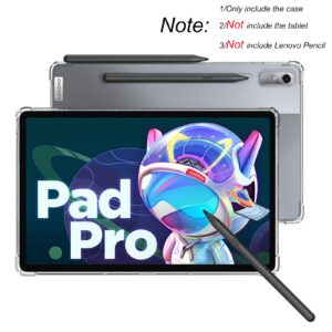 DWaybox Case for Lenovo Tab P11 Pro Gen 2 / Pad Pro 2022 11.2 inch, Shockproof Impact Resistant Flexible Cover, Anti-Scratch Transparent Clear TPU Protective Shell -Clear