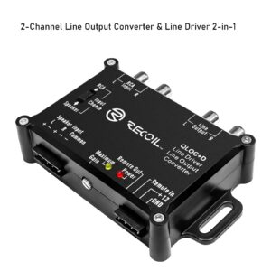 Recoil LOCD Active 2-Channel Line Output Converter Line Driver 2-in-1, 10V Line Output Signal with Auto Sense Remote Turn-on