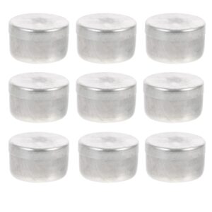 ULTECHNOVO Aluminum Tin Jar - 9pcs Empty Refillable Containers Lid Round Tin Empty Container Bulk Storage Tin Jars for Candle Powder Soil