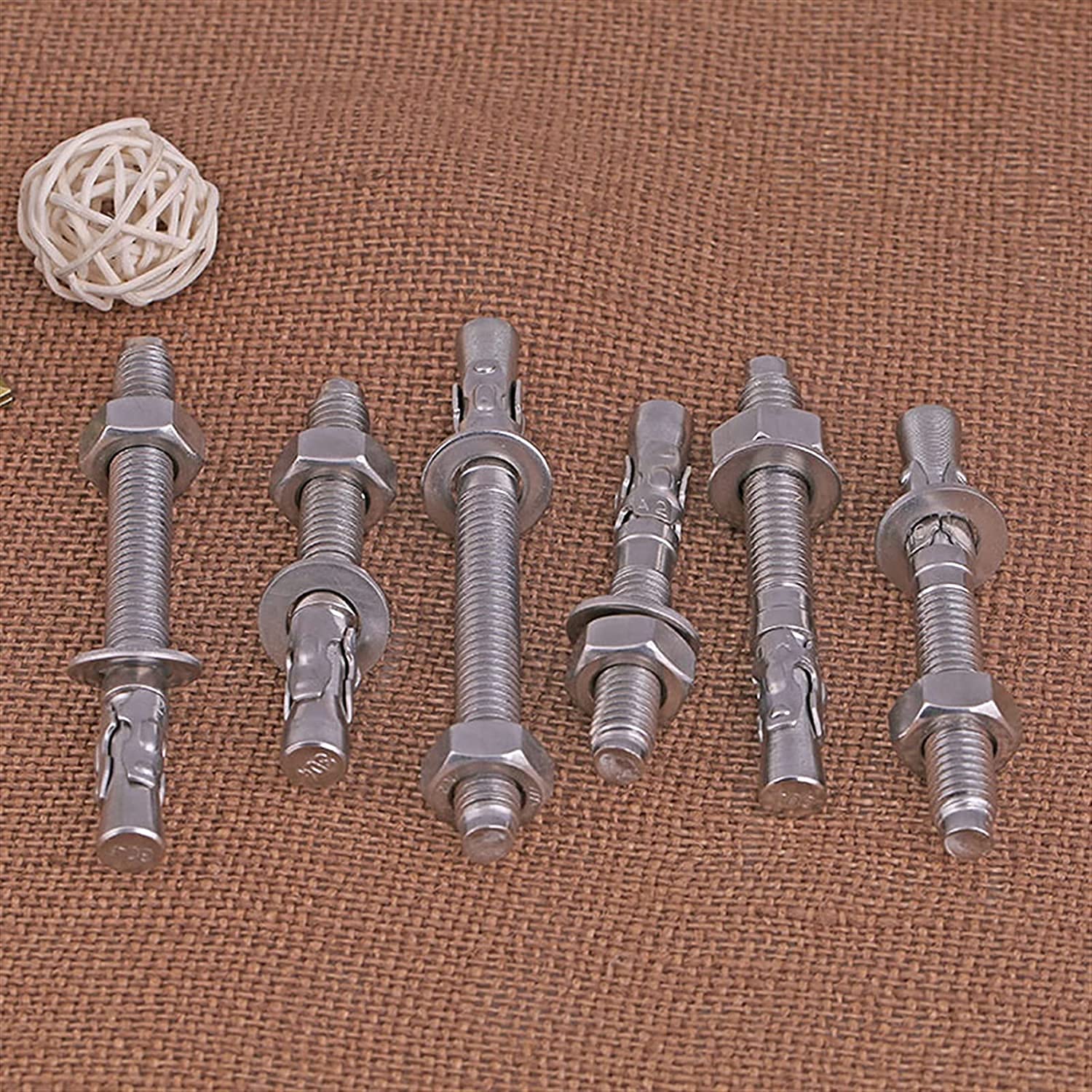 Expansion Screw, Stainless steel expansion bolts, screws, screws, Screws, Screws 304 Stainless Steel Expansion Screw Expansion Bolt car Bolt m6m8m10m12m16 2Pcs (Color : 50mm, Size : M16) (Color : 150m