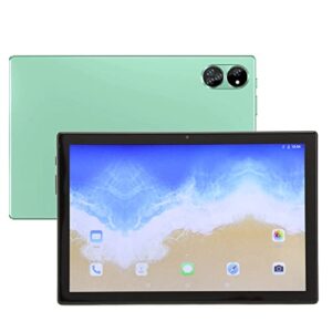 pusokei 10 inch 1920x1200 ips 6gb ram tablet pc 128gb rom octa core cpu 2.4g / 5g wifi android 12 8mp front camera 20mp rear camera usb c rechargeable 8800ma battery 4g calling tablets(green)