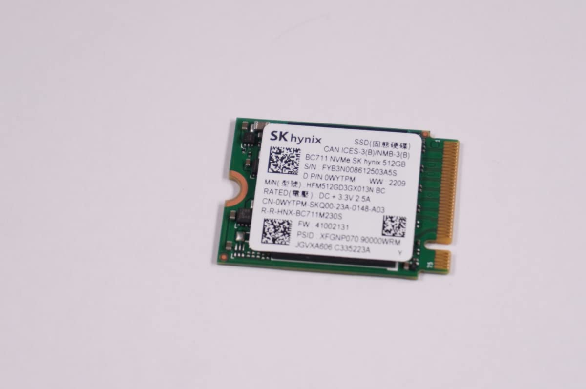 FMB-I Compatible with R1DG8 Replacement for Dell 512GB NVMe PCIe gen 3x4 SSD Drive i7620-5624SLV-PUS