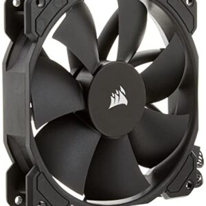 Corsair SP120 Elite, 120mm PWM Hydraulic Bearing Case Fan with CORSAIR AirGuide Technology - Low-Noise, 24.7 dBA, Fan Speeds from 300 RPM - 1,300 RPM, 45.4 CFM, Single Pack - Black