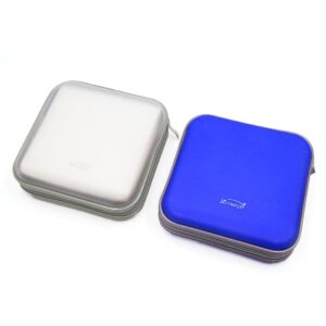 qtqgoitem 2pcs blue clear 40 disc car album wallet holder dj media storage case bag (model: 724 c30 8bd 5cb ef0)