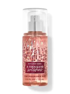 bath & body works bath and body works fine fragrance mist travel size mini purse spray 2.5 ounce (a thousand wishes), 2.50 fl oz (pack of 1)