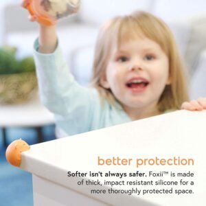 Quark Foxii Table Corner Protectors for Baby - Thick, Impact-Resistant Silicone - Cute Baby Proofing Corner Bumpers for Furniture - Easy to Remove with 3M Adhesive - 4 x Baby Proof Table Corner Guards