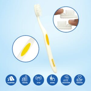 Shield Care Smokers Toothbrush with Hard Filaments, Elongated Neck Design, Removes Stains (Expert Care - Hard Bristles) - Adult Toothbrush – 4 Count (Pack of 1)