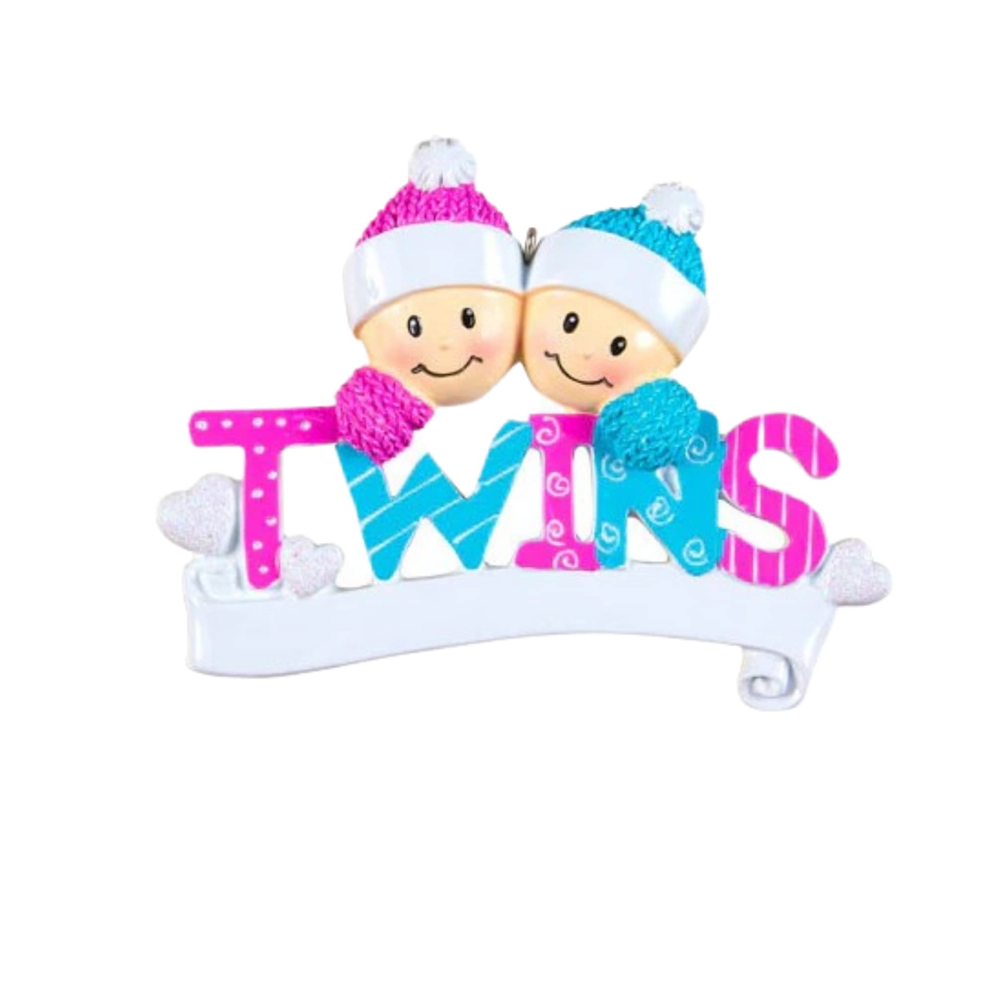 Personalized Baby's First Christmas Ornament 2022 - Twins Girl & Boy Christmas Tree Ornament - Babys First Customized Keepsake-Gifts for Newborn-Free Personalization