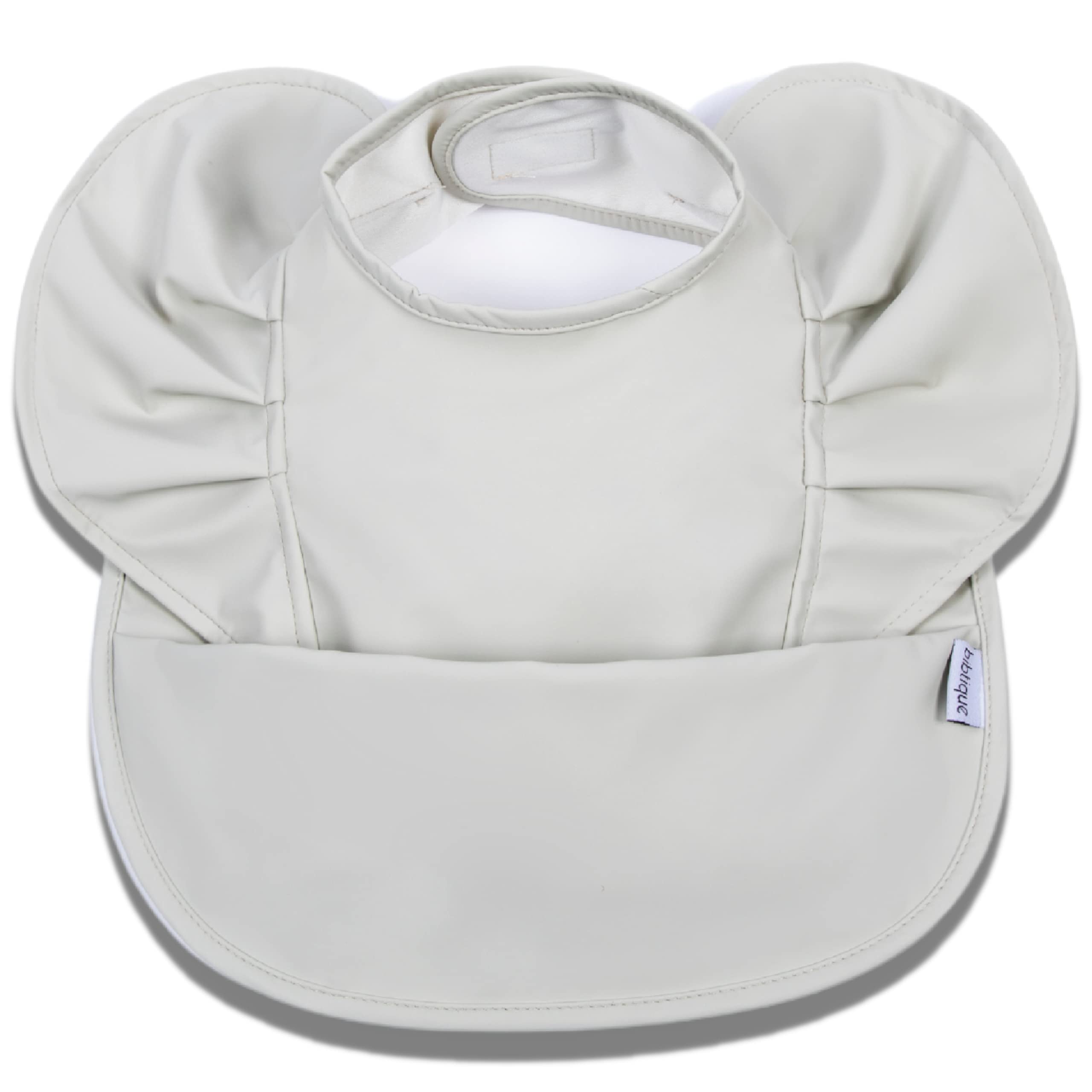 Bibtique Ruffle Smock Bibs For Babies 6-24 Months - Waterproof Food Catcher Bibs With Pocket - Mess Proof Baby Eating Bibs