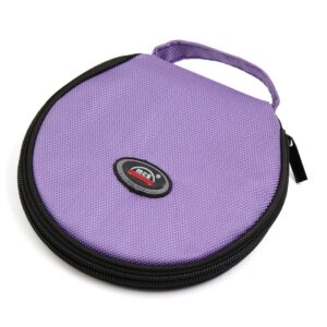 qtqgoitem purple 20pcs capacity dvd discs holder storage bag case organizer for auto car (model: 407 e78 06e 572 727)