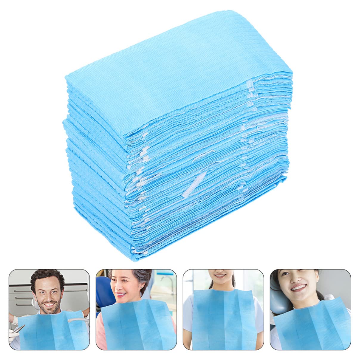 FRCOLOR 120pcs Art Use Wear-resistant Napkins Inspection Single Oral Nail for Disposable Extension Beauty Scarf Supplies Patient Bibs Piercing