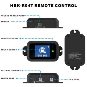 UHPPOTE 2-inch Touch Screen Wireless Remote Control with 600lb Electric Magnetic Lock for Outswinging Door Entry Access Control System