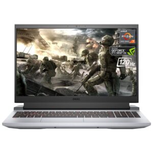 dell g15 gaming laptop, 15.6" fhd 120hz display, amd ryzen 7 5800h processor, geforce rtx 3050 ti, 64gb ram, 2tb ssd, hdmi, rj45, wi-fi 6, backlit kb, windows 11 home, phantom grey, with speckles