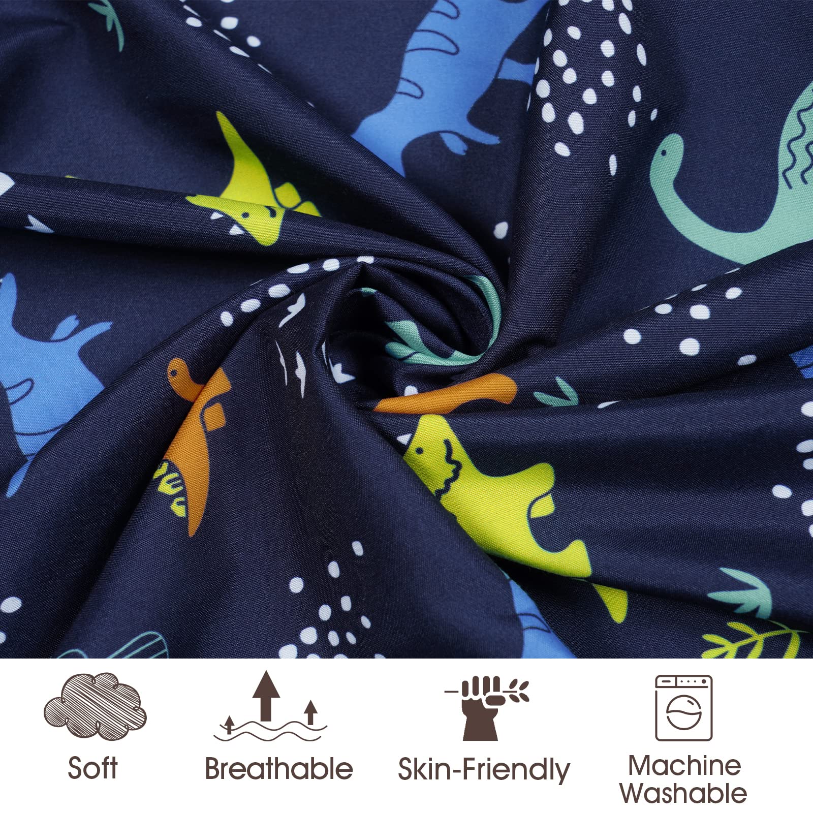 PHF 3 Pack Soft Bassinet Sheets, Dinosaur Comfy Polyester Cradle Sheets for Baby Boys Girls, Universal Fit for Most Cradle and Bassinet Mattress, Navy Dinosaur