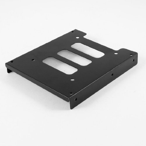 Qtqgoitem Black Metal 2.5" SSD HDD to 3.5" Mounting Adapter Bracket Hard Drive Holder (Model: f43 2a5 4a7 4bd 504)