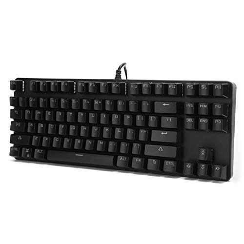 CCYLEZ 87 Keys Mechanical Keyboard, Wired USB Entertainment Gaming Keyboard, Mixed Light Computer Accessories 919(Black)