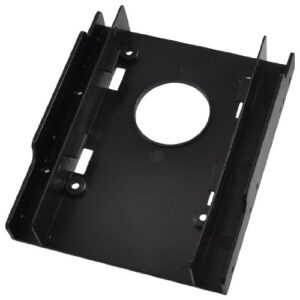 qtqgoitem black plastic 2.5" frame ssd bracket desktop pc hdd (model: 04f c97 ed5 6cd 6bd)