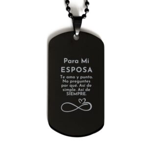 para mi esposa te amo y punto - placa de identificaci