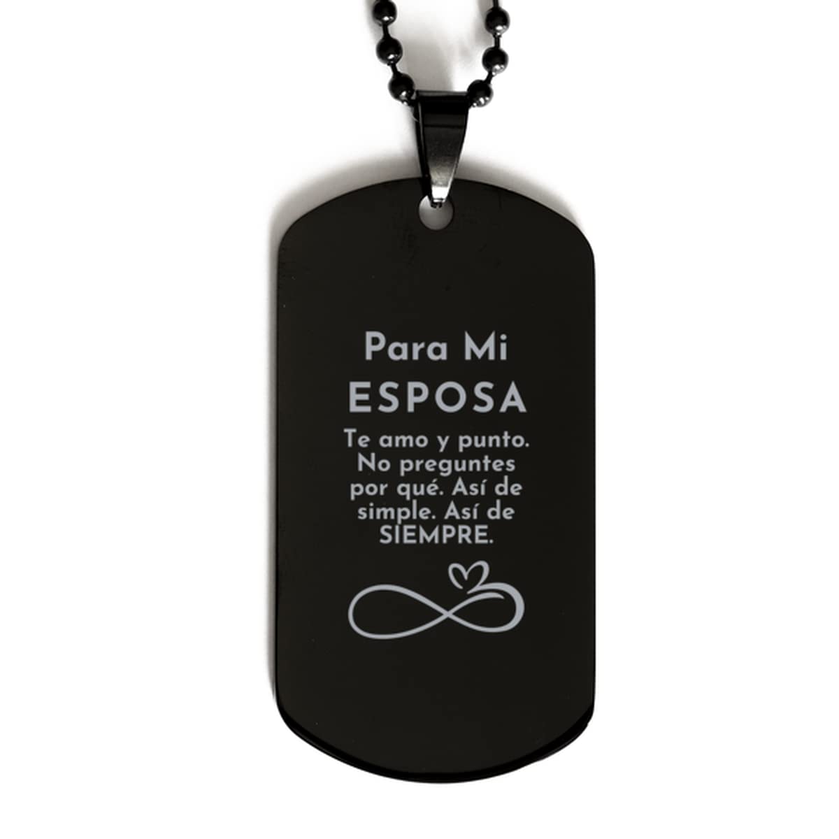 para mi esposa te amo y Punto - placa de identificaci