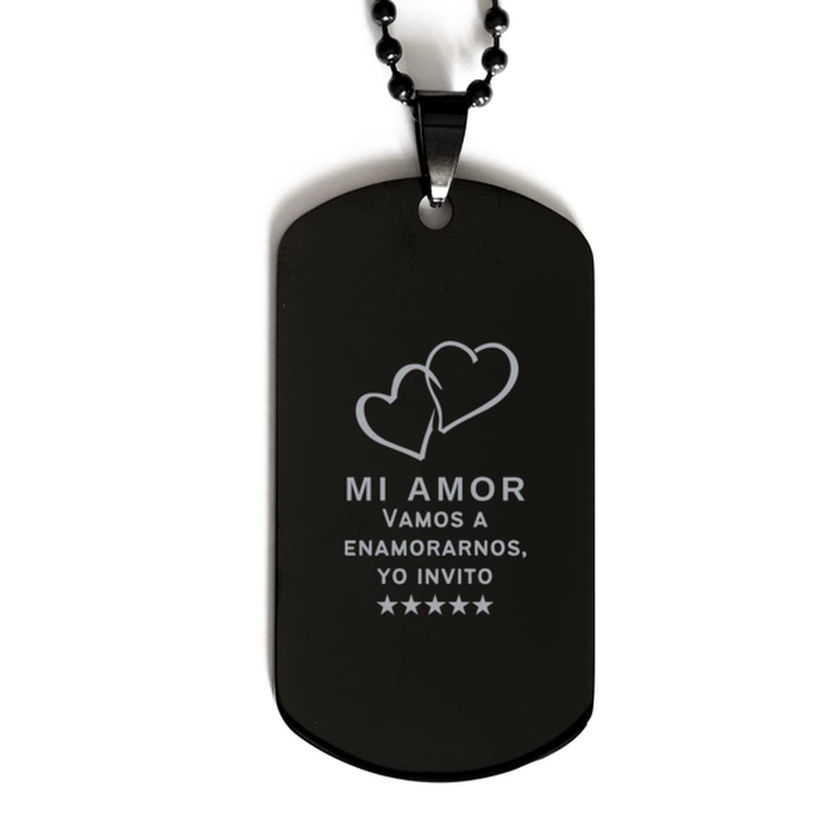 Mi Amor Vamos a enamorarnos, pulseras para Hombres o Mujeres - placa de identificaci