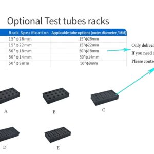 HFBTE Lab Multi-Tube Vortexer Mixer Scientific Laboratory Vortex Mixer Shaker Multiple Tubes with DC Brushless Motor Speed Range 100 to 2500 RPM Foam Rack 50xφ18mm Test Tube φ18-φ21mm 20ml