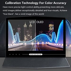 OLED Portable Touchscreen Monitor, 13.3" 2K 1MS Portable Gaming Monitor 100% DCI-P3 Ultra-Thin Computer External Display, External Second Screen USB C/HDMI Monitor with Smart Cover