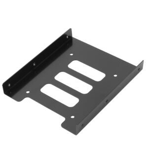 Qtqgoitem 2.5 Inch Black Metal Frame SSD Bracket Desktop PC HDD Drive Tray (model: a35 b6a f48 3b5 608)