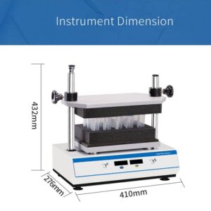 HFBTE Multi-Tube Vortex Mixer Lab Vortexer Mixer Laboratory Ink Glue Blood Vortexer Shaker Instrument with DC Brushless Motor Speed Range 100 to 2500 RPM Foam Rack 50xφ9mm Test Tube φ9-φ13mm 2ml-5ml