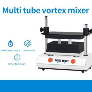 HFBTE Lab Multi-Tube Vortexer Mixer Scientific Laboratory Vortex Mixer Shaker Multiple Tubes with DC Brushless Motor Speed Range 100 to 2500 RPM Foam Rack 50xφ18mm Test Tube φ18-φ21mm 20ml