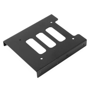 qtqgoitem 2.5 inch black metal frame ssd bracket desktop pc hdd drive tray (model: a35 b6a f48 3b5 608)