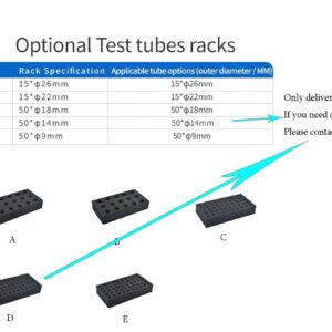 HFBTE Lab Vortex Mixer Multi-Tube Vortexer Mixer Speed 2500rpm Multiple Tubes Professional Bottle Ink Glue Blood Shaker with DC Brushless Motor Foam Rack 50xφ14mm Test Tube φ14-φ17mm 15ml