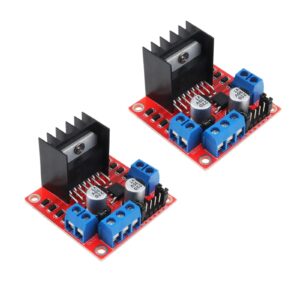 digiyes 2 pack l298n motor driver controller board module stepper motor dc dual h-bridge compatible with smart car robot