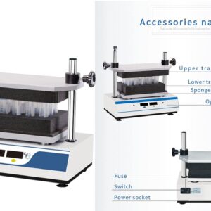 HFBTE Lab Vortex Mixer Multi-Tube Vortexer Mixer Speed 2500rpm Multiple Tubes Professional Bottle Ink Glue Blood Shaker with DC Brushless Motor Foam Rack 50xφ14mm Test Tube φ14-φ17mm 15ml