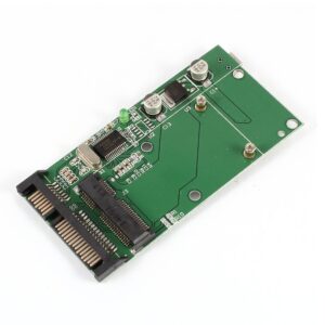 qtqgoitem mini pci-e msata ssd to sata 2.5" hdd adapter card for laptop notebook (model: a77 89e 21e 49f 9e8)