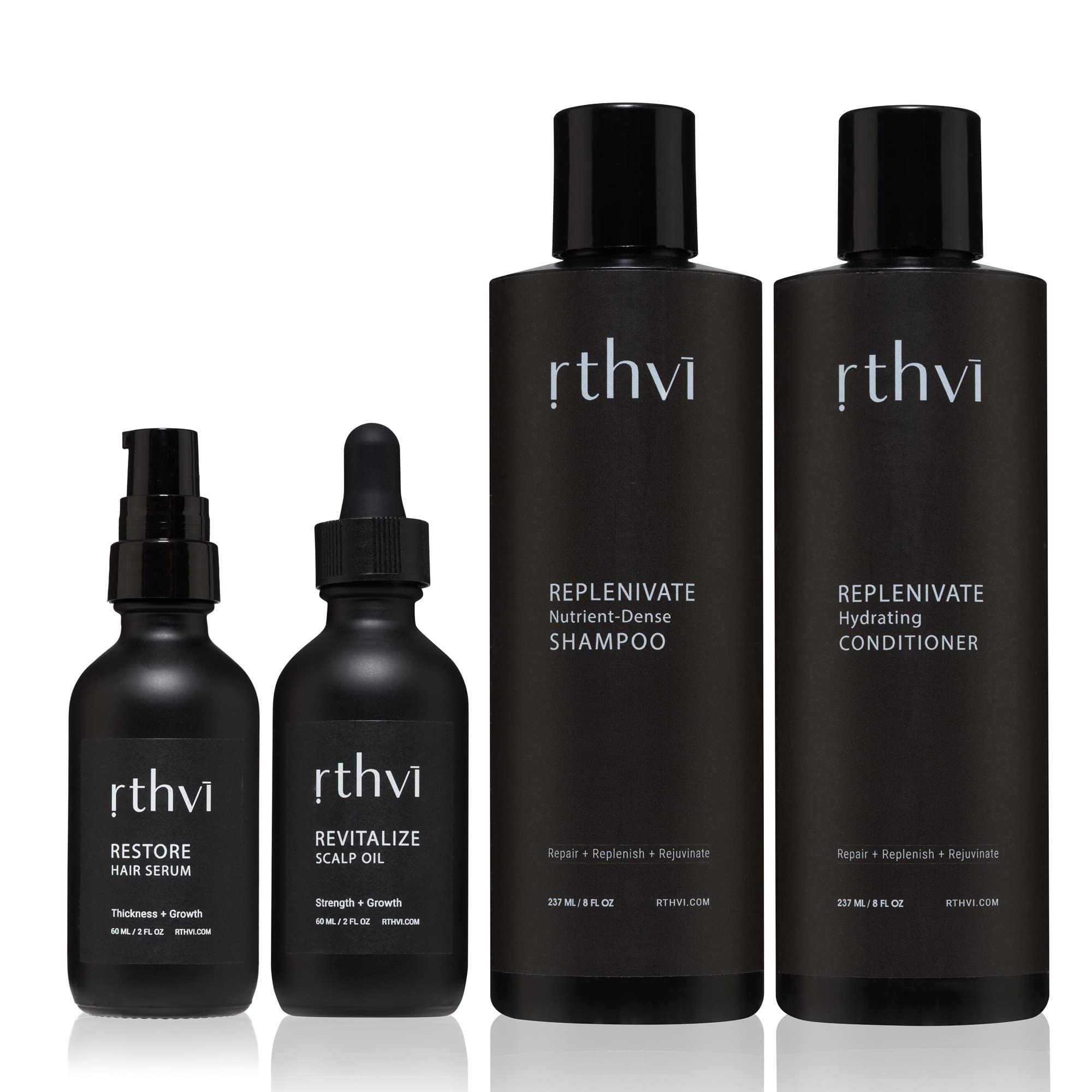 Rthvi Hair Wellness Routine With Hair Growth Oil, Thickening Hair Serum, Nutrient Dense Shampoo & Hydrating Conditioner