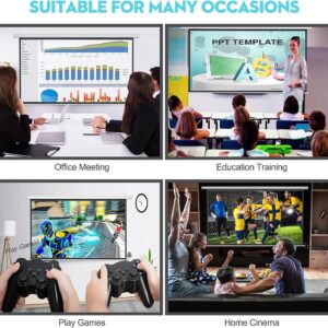 Electric Projector Screen with Remote, DINAH 120 inch Projector Screen, Automatic Air Indoor Projector Screen, Drop Down Projector Screen Pull Down, Motorized Projector Scree,4K 3D HD Projection Movie