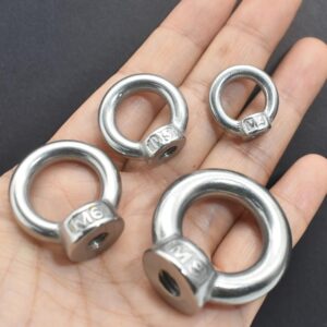 Floyutin 10 Pcs M8 Stainless Lifting Eye Nuts Thread Ring Shoulder Metric EyeNuts Fastener