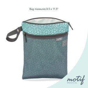 Motif Medical Wet Dry Bag - Perfect for Breast Pump Parts, Messy Baby Clothes, Wet Swimsuits